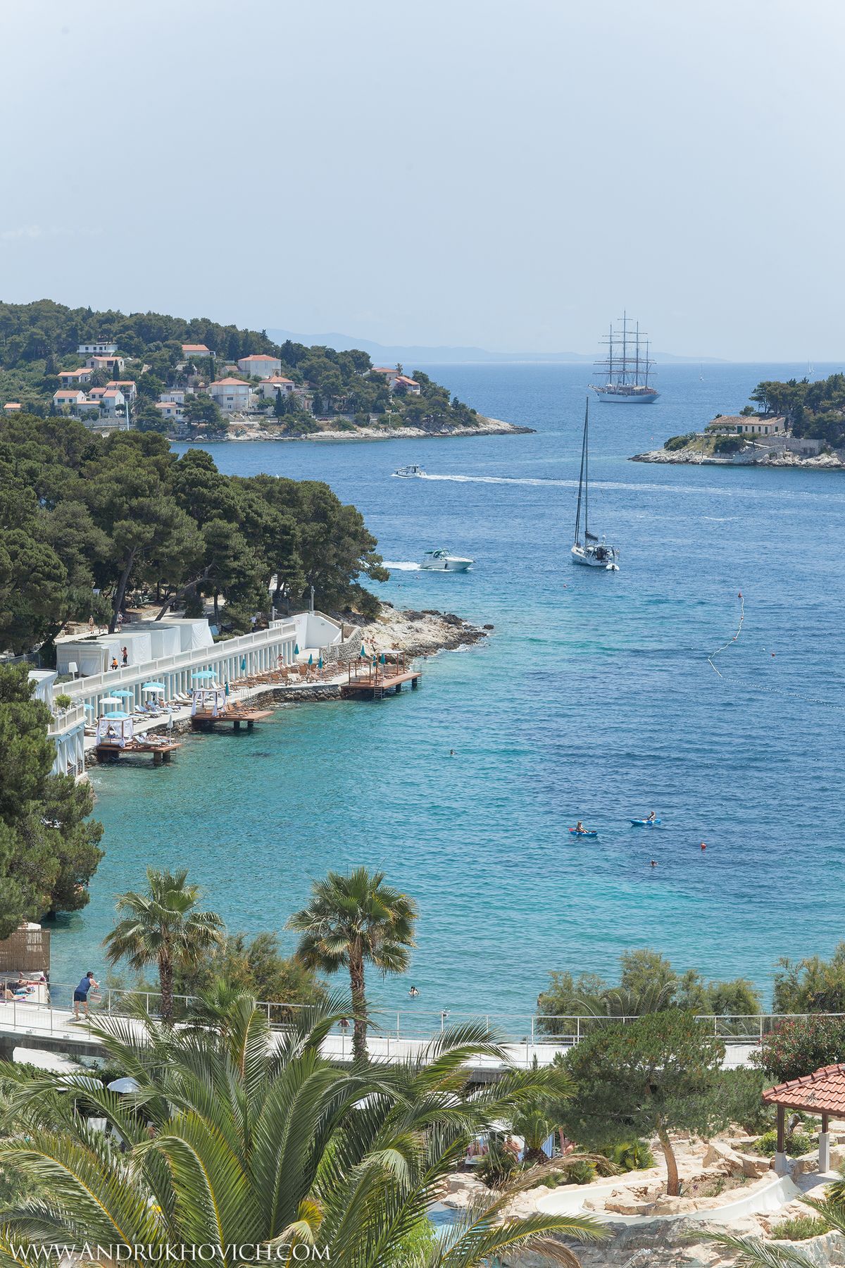 Beach Club Hvar — view from above